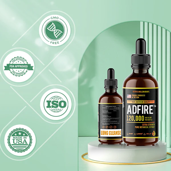 ADFIRE™ Herbal Mullein Drops - Immune Support,Detox & Respiratory Support（🔥Limited Time Discount🔥）